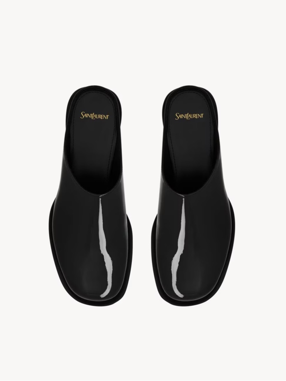 Saint Laurent ANGUS MULES IN PATENT LEATHER Men size 41 / 8 US